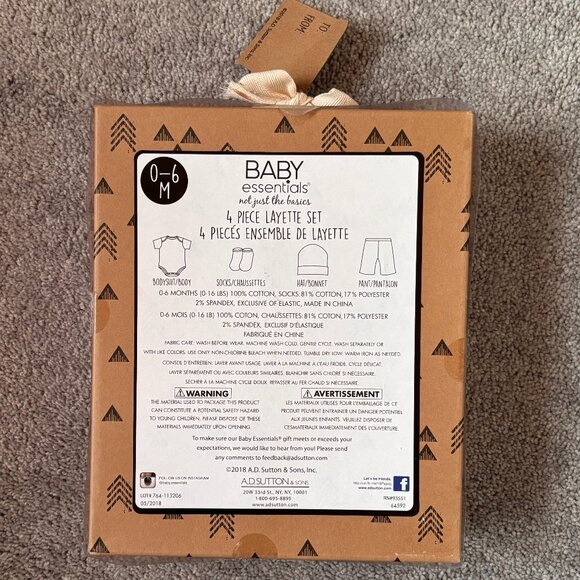 4 Piece Layette Gift Box NWT - Picture 3 of 3